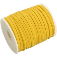 Soft Nylon Cord, Flat, Gold, 5x3mm, about 21.87 yards(20m)/roll
