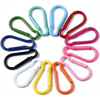 Aluminum Rock Climbing Carabiners, Key Clasps, Quick Links, Mixed Color, 46x22.5x4.5mm, Inner Diameter: 39x16mm