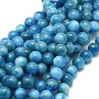 Chapelets de perles en apatite naturelle, ronde, 8mm, Trou: 0.8mm, Environ 48 pcs/chapelet, 15.35 pouce (39 cm)