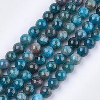 Chapelets de perles en apatite naturelle, grade AB, ronde, 8mm, Trou: 1mm, Environ 45-48 pcs/chapelet, 15.3 pouce