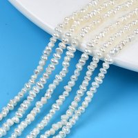 Natural Cultured Freshwater Pearl Beads Strands, Potato, Seashell Color, 2-2.5x2-3.5x2.5-3mm, Hole: 0.5mm, about 167-178pcs/strand, 13.94 inch-14.25 inch(35.4cm-36.2cm)