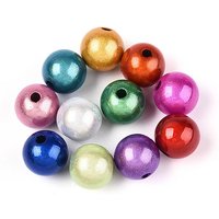 Sprühen gemalte Acrylperlen-Spitzlackiert, Wunder Perlen, Runde, Perle in Perlen, Mischfarbe, 8 mm, Bohrung: 2 mm, ca. 1827 Stk. / 500 g