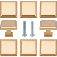 10 Sets Cabinet Knobs, 1.2 Inch Golden Kitchen Dresser Knobs Drawer Knob Cabinet Hardware Alloy Knob for Home Cupboard Wardrobe Bathroom Hardware