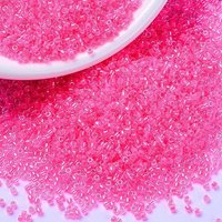 MIYUKI Delica Beads, Cylinder, Japanese Seed Beads, 11/0, (DB2035) Luminous Wild Strawberry, 1.3x1.6mm, Hole: 0.8mm, about 2000pcs/10g