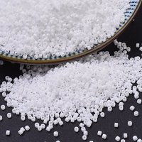 MIYUKI Delica Beads, Cylinder, Japanese Seed Beads, 11/0, (DB0200) Opaque White, 1.3x1.6mm, Hole: 0.8mm, about 2000pcs/10g
