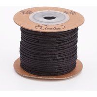 Cordes en nylon, fils de chaîne cordes, ronde, noir, 1.5mm, environ 27.34 yards (25 m)/rouleau