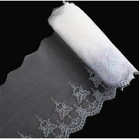 Nastri in poliestere da ricamo da 4.8-5 metro, farfalla, rifiniture in pizzo, nastro jacquard, accessori d'abbigliamento , cielo blu profondo, 7-1/4 pollice (184 mm)