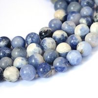 Chapelets de perle ronde en sodalite naturelle, 6-6.5mm, Trou: 1mm, Environ 60 pcs/chapelet, 15 pouce