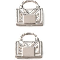 304 Stainless Steel Charms, Stainless Steel Color, Bag, 9.5x9.5x2mm, Hole: 2.5x4.8mm