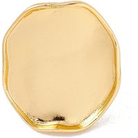 Anillo de dedo con puño abierto ovalado de latón engastes de esmalte, sin plomo y cadmio, dorado, nosotros tamaño 6 3/4 (17 mm), 3-6.5mm, Bandeja: 23x26.5 mm de diámetro interior