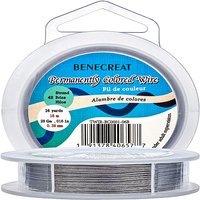 BENECREAT 15m 0.38mm 49-Strand Tiger Tail Beading Wire 316 Stainless Steel Nylon Coated Craft Jewelry Beading Wire for Crafts Jewelry Making