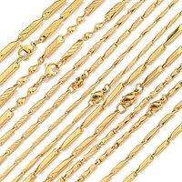Collane a maglie in acciaio inossidabile dorato 201 con placcatura ionica (ip), forme misto, 19.65-23.46 pollice (49.9-59.6 cm)