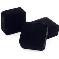 Square Velvet Bangle Bracelet Boxes, Displaying Bracelets, Black, 9x9x4cm, Bracelet Mould: 5.2x4.6cm