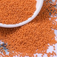MIYUKI Round Rocailles Beads, Japanese Seed Beads, 11/0, (RR2313) Matte Opaque Orange, 11/0, 2x1.3mm, Hole: 0.8mm, about 1111pcs/10g