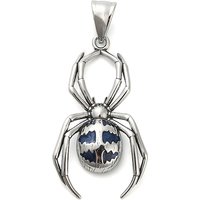 316 Surgical Stainless Steel Pendants, with Enamel, Spider Charms, Midnight Blue, 41x22.5x5mm, Hole: 9x4.5mm