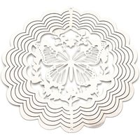 201 Stainless Steel Connector Charms/Links, Etched Metal Embellishments, Butterfly, 150x0.3mm, Hole: 2.5mm