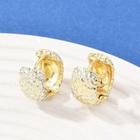 Brass Enamel Hoop Earrings, Cadmium Free & Lead Free, Rack Plating, Long-Lasting Plated, Real 18K Gold Plated, 16mm