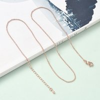 1.5MM Brass Ball Chain Necklaces, Lead Free & Cadmium Free, Long-Lasting Plated, Rack Plating, Rose Gold, 17.80 inch(45.2cm)