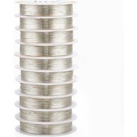 Round Copper Jewelry Wire, Long-Lasting Plated, Silver, 28 Gauge, 0.3mm, about 51.18 Feet(15.6m)/roll