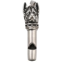 316 Surgical Stainless Big Steel Pendants, Whistle with Dog, Antique Silver & Stainless Steel Color, 64x18.5x20mm, Hole: 10.5x7.5mm