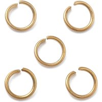 Ion Plating(IP) 304 Stainless Steel Open Jump Rings, for Chainmaille Weaves, Real 18K Gold Plated, 8x1mm, Inner Diameter: 5mm