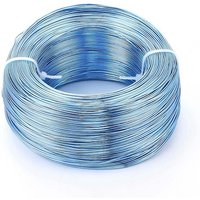 Eloxierter Aluminiumdraht, biegbarer Metalldraht, flexibler Basteldraht, für Perlenschmuck Basteln, hellstahlblau, 22 Gauge, 0.6 mm, 280m/250g (918.6 Fuß/250g)