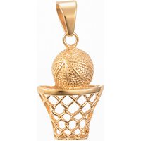 Colgantes de acero inoxidable 304, baloncesto y canasta, dorado, 38x24x9mm, agujero: 11x8 mm