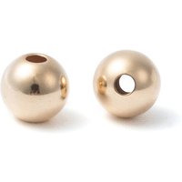 Yellow Gold Filled Beads, 1/20 14K Gold Filled, Cadmium Free & Nickel Free & Lead Free, Round, 4mm, Hole: 1.4-1.5mm