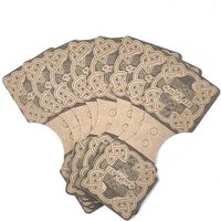 Cardboard Display Cards, Used For Necklace, Bracelet and Mobile Pendants, Camel, 90x35x0.3mm