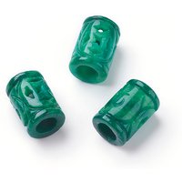 Myanmar natural de jade / burmese jade cuentas europeas, Abalorios de grande agujero, teñido, columna, 14-15x10mm, agujero: 5 mm