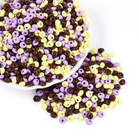 Opaque Acrylic Beads, Teardrop, Saddle Brown, 5x5x3mm, Hole: 1.5mm, about 11630pcs/500g