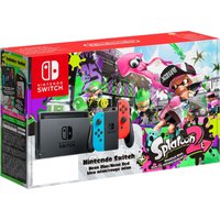 Console Nintendo Switch Splatoon 2 Noire Avec Manettes Joy-con Droite Rouge Néon Et Joy-con Gauche Bleue Néon