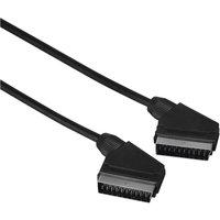 Hama Noir Cordon De Connexion Péritel, Fiche Mâle - Fiche Mâle, 1,5 M, - Neuf