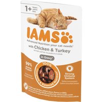 Fera24de 41% Rabatt auf IAMS Katzenfutter für Erwachsene mit Huhn Truthahn 85 g