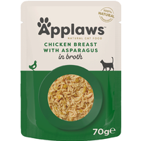Fera24de Riesenrabatt APPLAWS Katzenfutter Huhn mit Spargel in Brühe 70 g