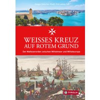 Weißes Kreuz auf rotem Grund