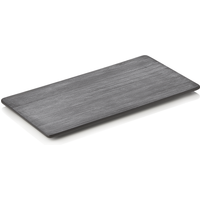 Maya Display Porcelain GN Serving Plates Textured Black Pack of 4