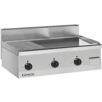 Giorik Snack 60 LGE6963X Slimline Electric Griddle - 1/3 Ribbed + 2/3 Smooth