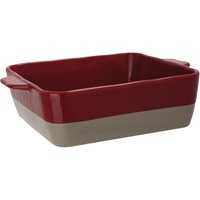 Olympia Red And Taupe Ceramic Roasting Dish 4.2Ltr