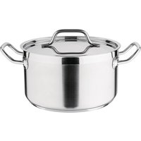 Nisbets Essentials Stainless Steel Stew Pot With Lid 24cm