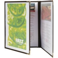Securit Crystal Double Sided Menu Cover A4 Triple (3 pack)