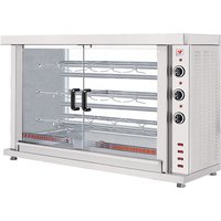 North HK12 - 3 spit - 15 bird Slimline Electric Chicken rotisserie