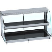 CombiSteel Drop-In Curved Heated Ceramic Display - BLACK 3/1