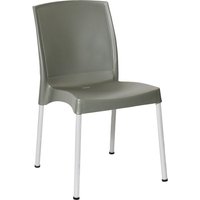 Bolero Elements Polypropylene Plain Side Chairs Olive Green (4 Pack)