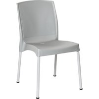 Bolero Elements Polypropylene Plain Side Chairs Grey (4 Pack)