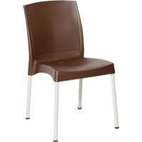 Bolero Elements Polypropylene Plain Side Chairs Dark Brown (4 Pack)