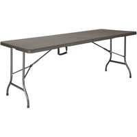 Bolero Rattan Rectangular Centre Folding Table Brown 6ft