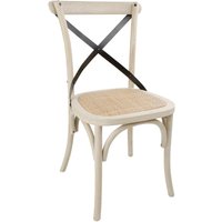 Bolero Bentwood Chairs with Metal Cross Backrest (Pack of 2)