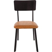 Bolero Metal & PU Side Chair Vintage Camel (Pack 4)