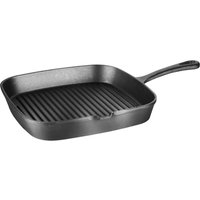 Vogue Square Cast Iron Ribbed Skillet Pan 24cm